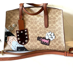 COACH X KEITH HARING CHARLIE SIGNATURE PATCHES Crossbody CARRYALL TOTE 31209